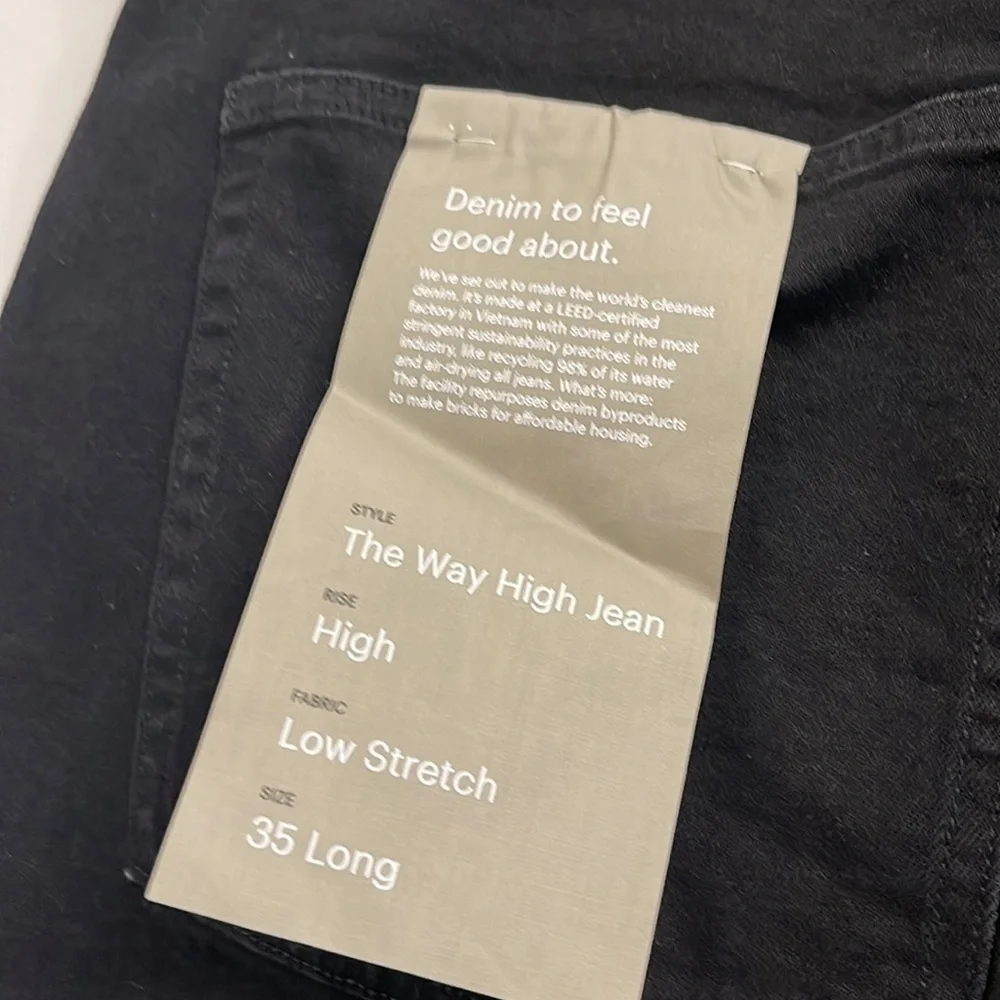 EVERLANE the way high jean size 35 long